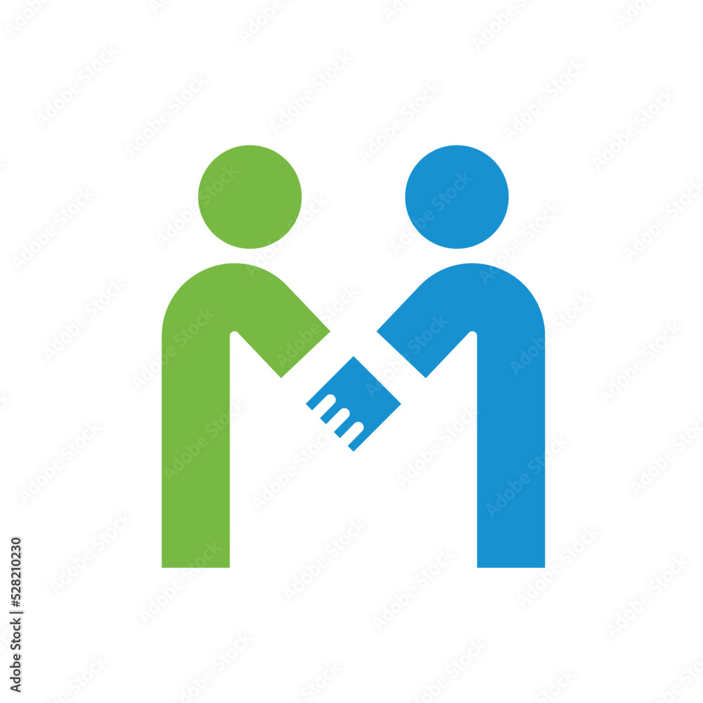 m letter people handshaking icon vector illustration concept design m letter people handshaking icon vector illustration concept design
