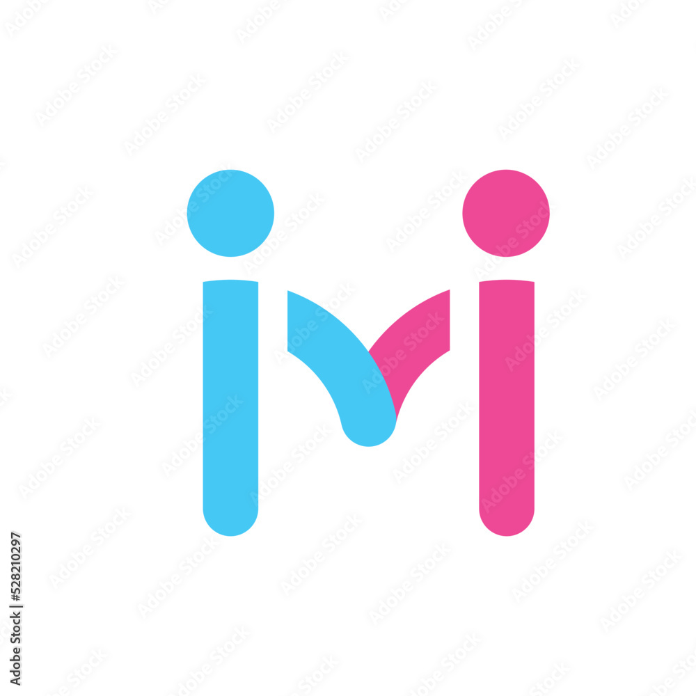 m letter people handshaking icon vector illustration concept design m letter people handshaking icon vector illustration concept design