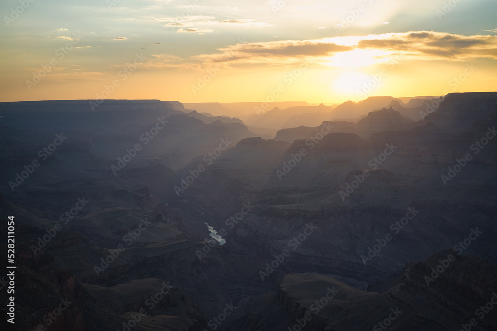 Spectacular sunset in grand Canyon