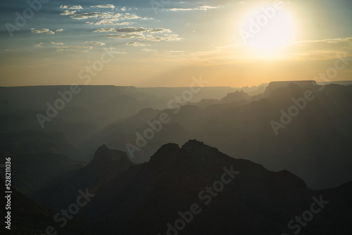 Spectacular sunset in grand Canyon