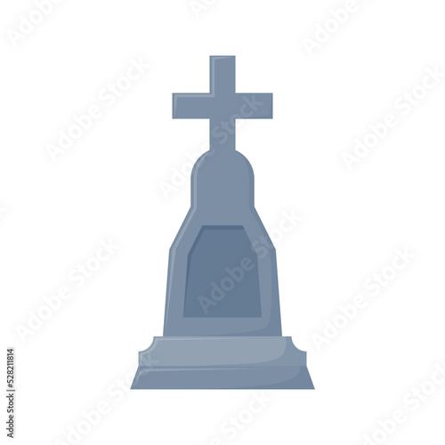 Tombstone isolated on white background