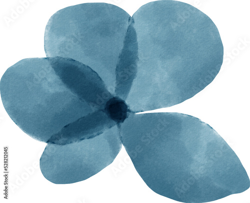 Blue flower floral watercolor for decoration