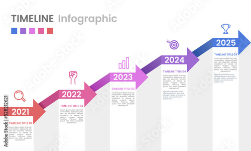 Arrow ladder infographic design to company success