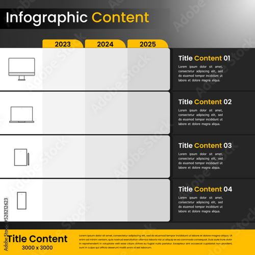Infographic table 3-year business growth