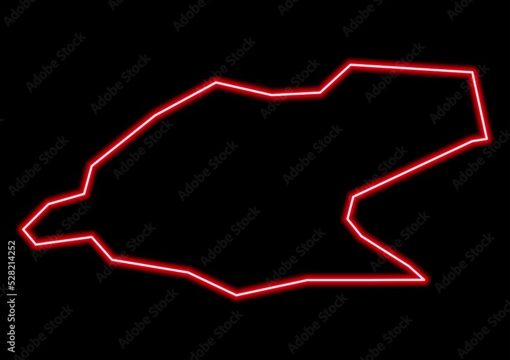 Red glowing neon map of Dublin Ireland on black background. Red glowing neon map of Dublin Ireland on black background.