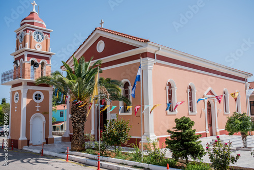 The whole picture of the Saint Gerasimos church in Skala, Kefalonia island, Greece. photo