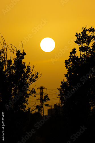 dawns in the Carabanchel neighborhood of Madrid, Spain photo