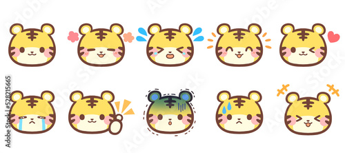 虎のアイコンセット