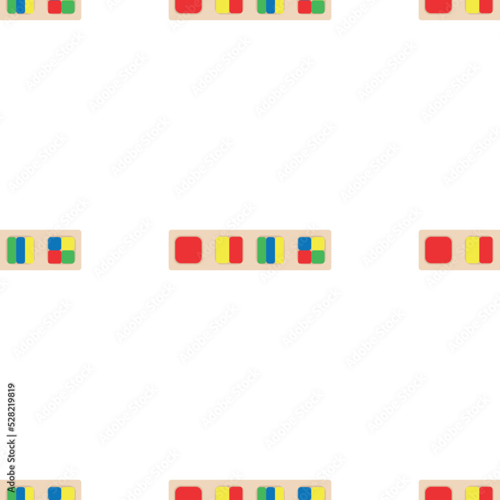 Wooden toys for kids games. Baby seamless pattern with Montessori subject. Education logic toys for preschool kids. Montessori system for early childhood development. Wooden toys for kids games. Baby seamless pattern with Montessori subject. Education logic toys for preschool kids. Montessori system for early childhood development.