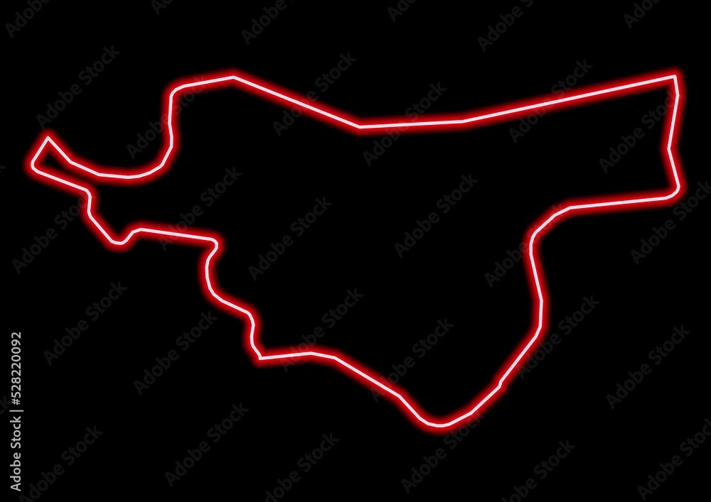Red glowing neon map of Greenwich United Kingdom on black background. Red glowing neon map of Greenwich United Kingdom on black background.