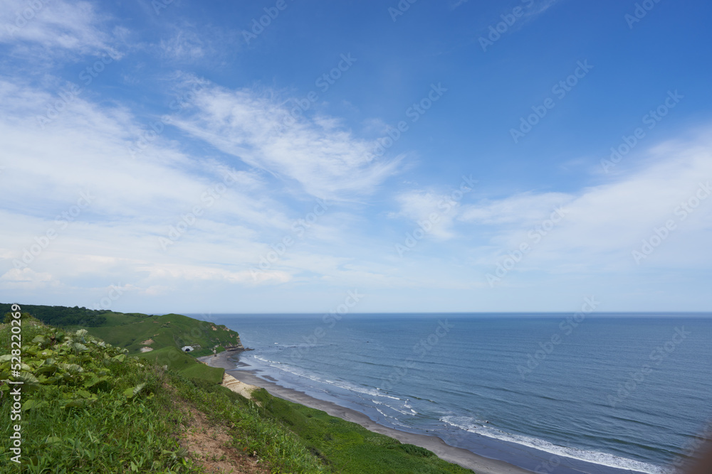 Blue sky and beautiful coastline seen from Kobukariishi Observatory Blue sky and beautiful coastline seen from Kobukariishi Observatory