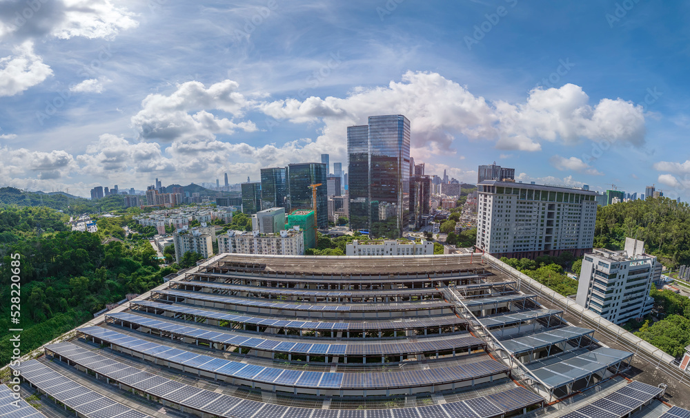 solar or photovoltaic cell in panel on roof top building,Technology to ...