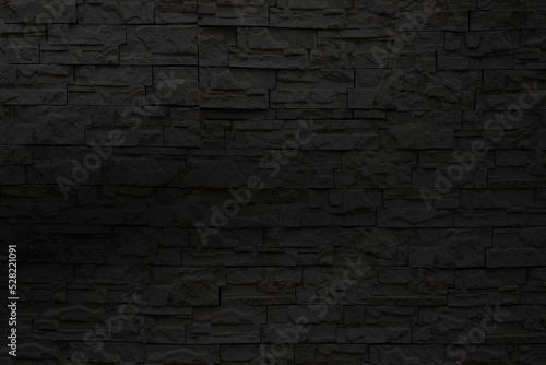 Modern black brick wall background
