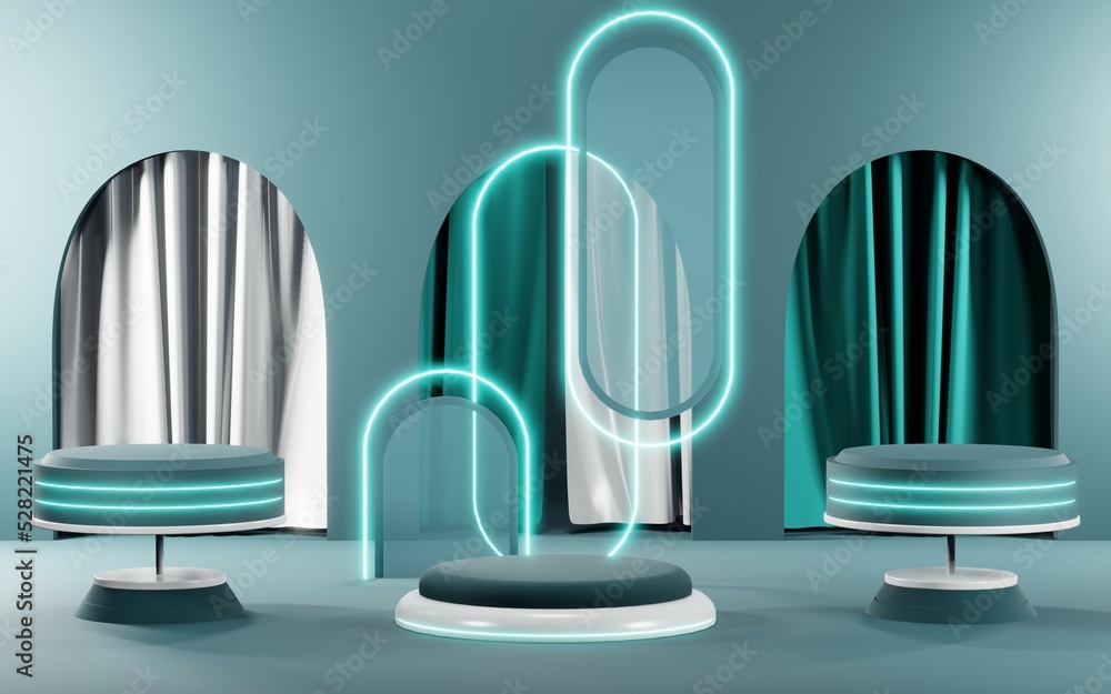 3D rendering of blank product background for cream cosmetics Modern blue pastel podium background 3D rendering of blank product background for cream cosmetics Modern blue pastel podium background