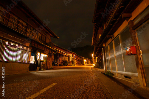 岩村城下町の夜景