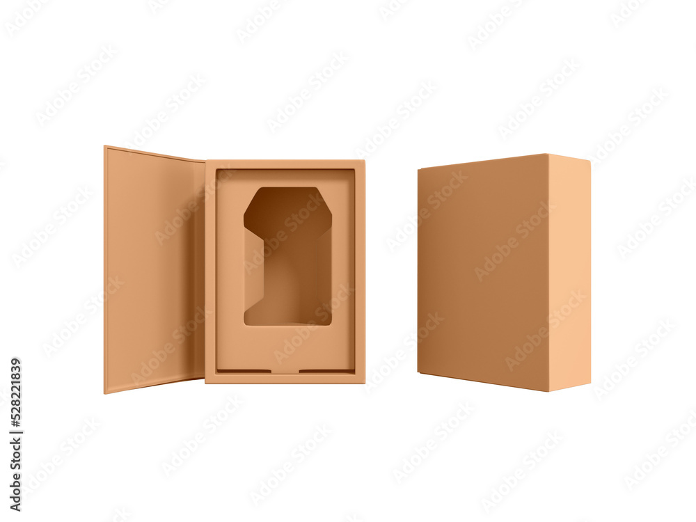 Transparent Cosmetic bottle with paper flip box Image Transparent Cosmetic bottle with paper flip box Image