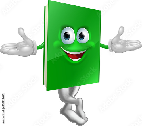 Cartoon book mascot