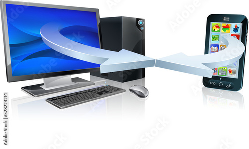 Computer and mobile phone sync