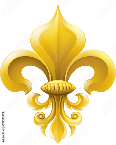 Golden Fleur-de-lis illustr...