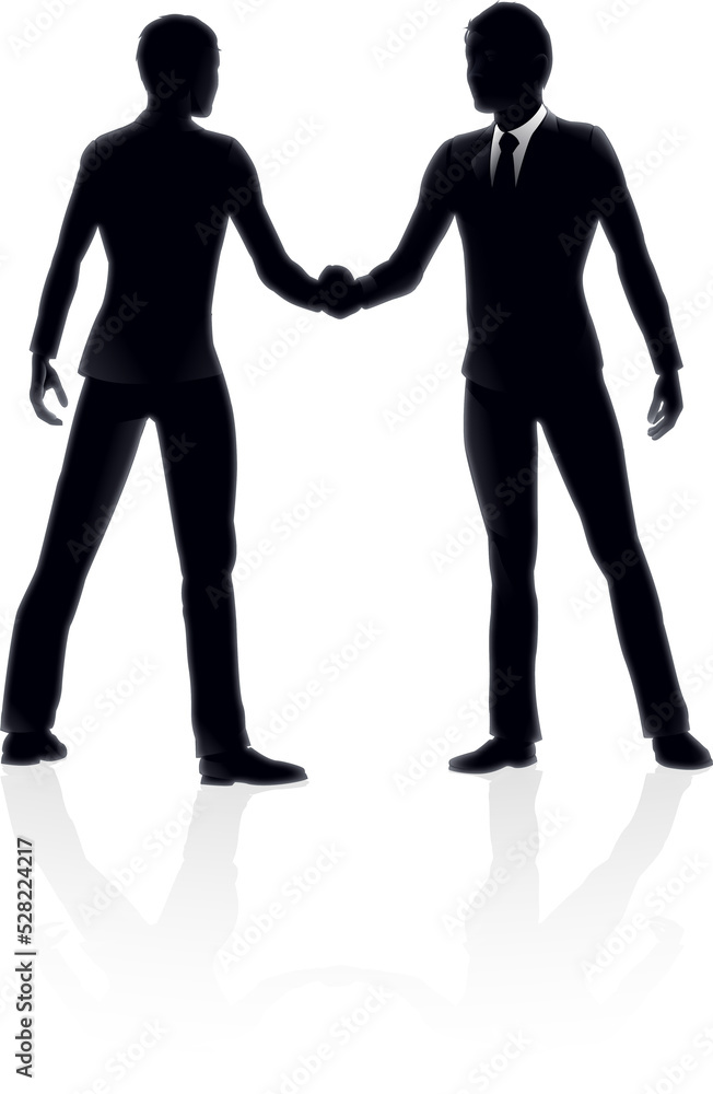 Business people handshake illustration