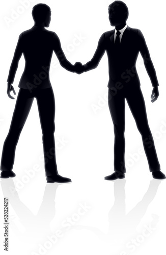 Business people handshake illustration