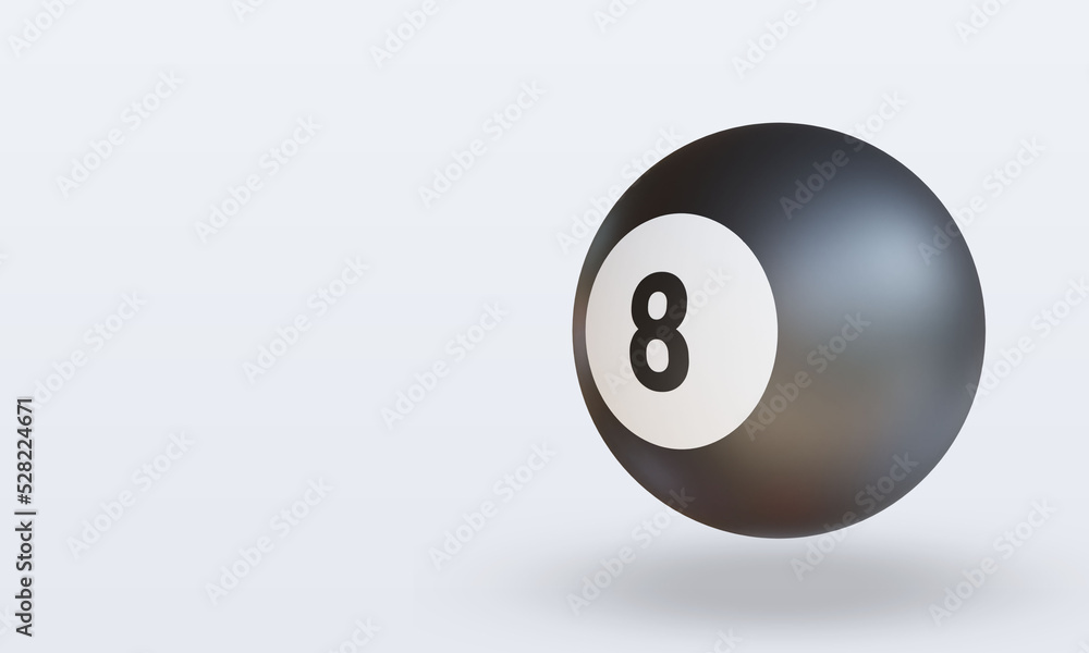 3d Sport Ball Pool Ball rendering right view 3d Sport Ball Pool Ball rendering right view