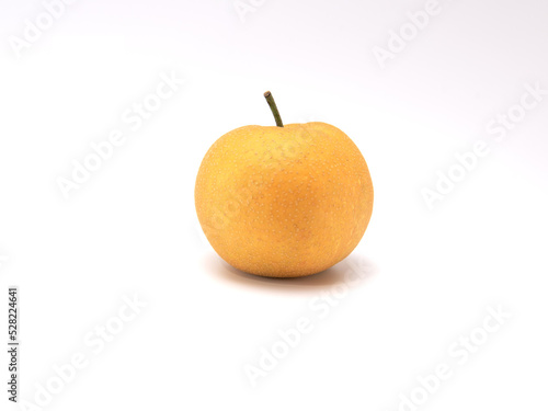 Japanese pear isolated on white background. copy space