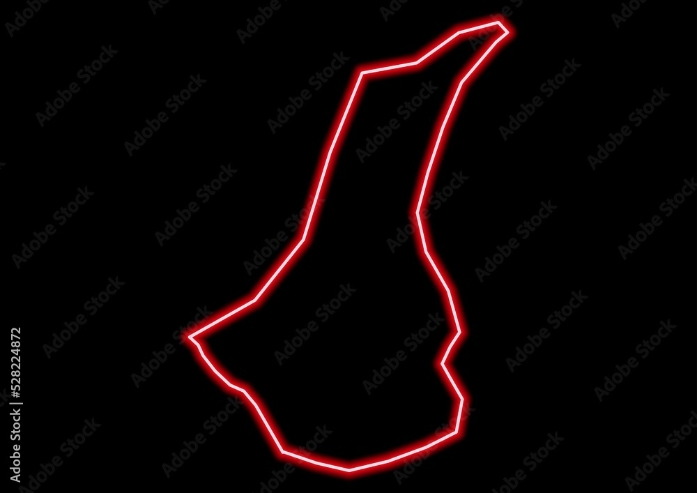 Red glowing neon map of Kangarli Azerbaijan on black background. Red glowing neon map of Kangarli Azerbaijan on black background.