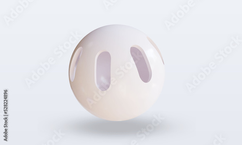 3d Sport Ball Wiffleball rendering front view