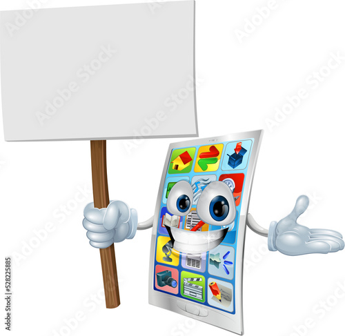 Cell phone cartoon characte...