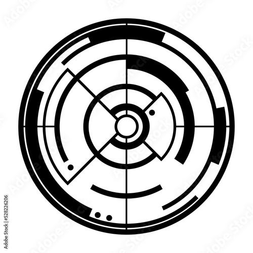 modern target for HUD interface illustration design styles. creative target formed in a futuristic or cyber style suitable for digital gaming. circles target isolated on white.