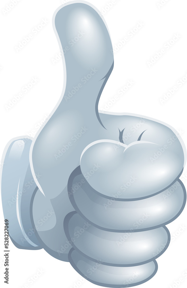 Cartoon hand thumbs up illustration Stock Illustration | Adobe Stock
