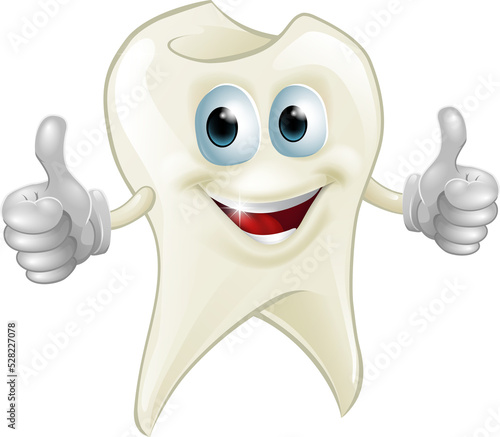 Smiling tooth mascot