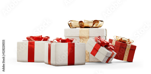 presents, christmas gifts, isolated 3d-illustration