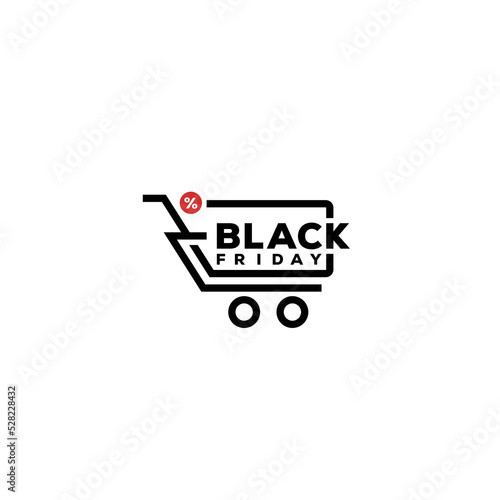 Black Friday logo for advertising, icon, discount tag, level, banner, flyer, vector logo template