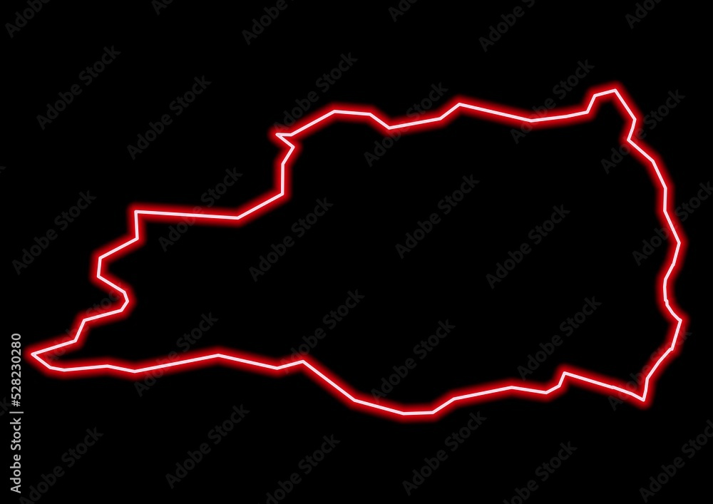 Red glowing neon map of Magherafelt United Kingdom on black background. Red glowing neon map of Magherafelt United Kingdom on black background.