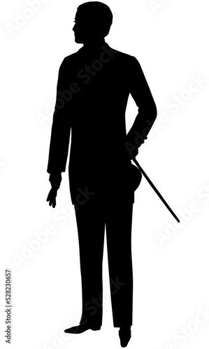 PNG Silhouette fashion man black isolated