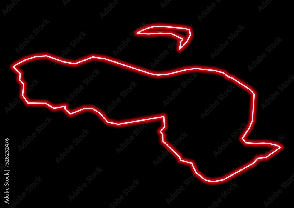 Red glowing neon map of Moyle United Kingdom on black background. Red glowing neon map of Moyle United Kingdom on black background.