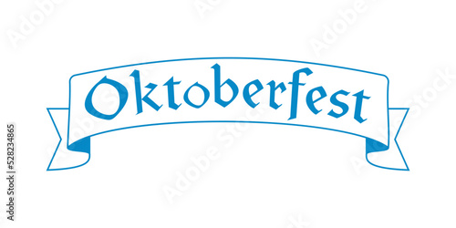 Oktoberfest handwritten typography header for signboard, greeting, invitation poster and card. Beer festival celebrated in Germany.