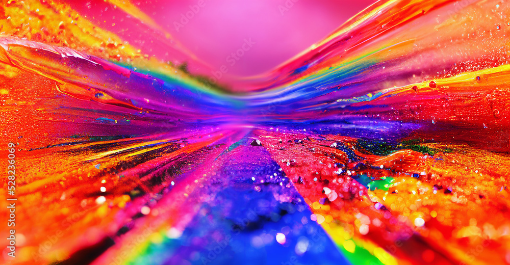 Hãy chiêm ngưỡng những màu sắc chuyển động độc đáo trên bức tranh này. Những gam màu độc đáo này sẽ khiến bạn cảm thấy như đang lạc vào một không gian đầy màu sắc và cảm hứng tuyệt vời.