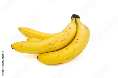 bunch of stale bananas on a white background 