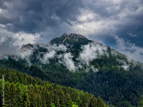 clouds over mountain