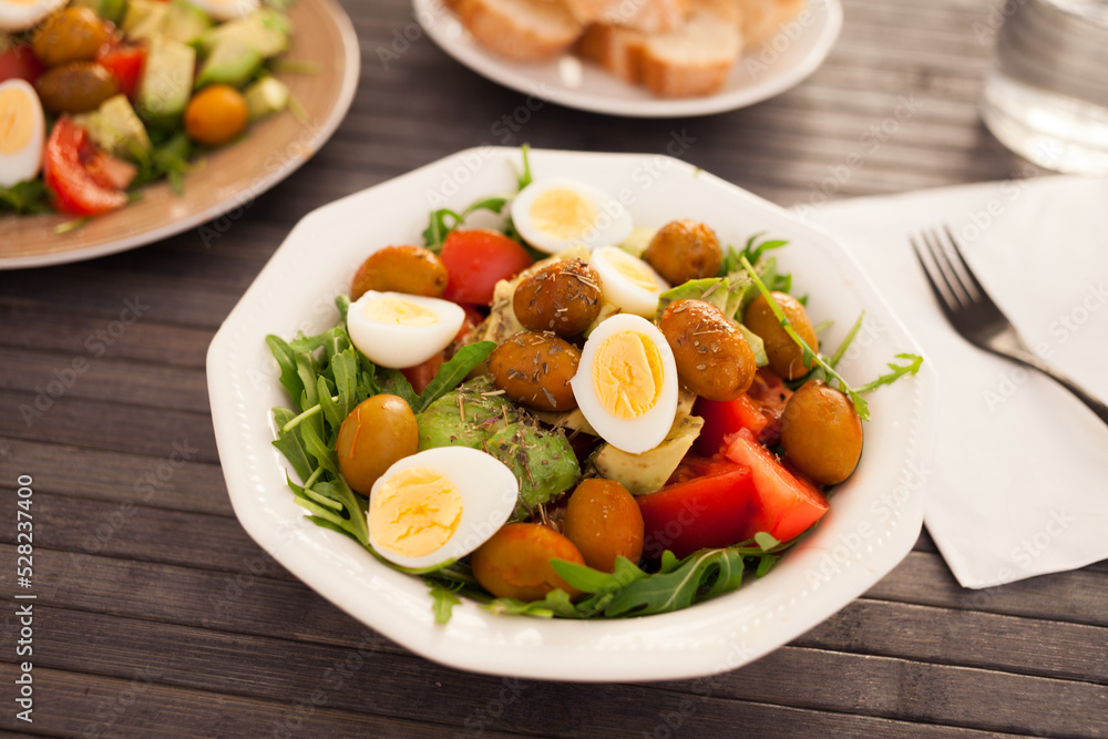 delicious healthy fresh vegetable salad for breakfast delicious healthy fresh vegetable salad for breakfast