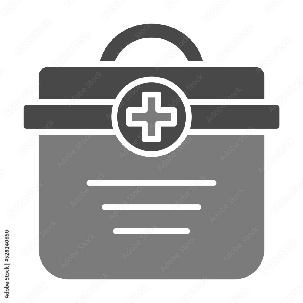 First Aid Kit Greyscale Glyph Icon First Aid Kit Greyscale Glyph Icon