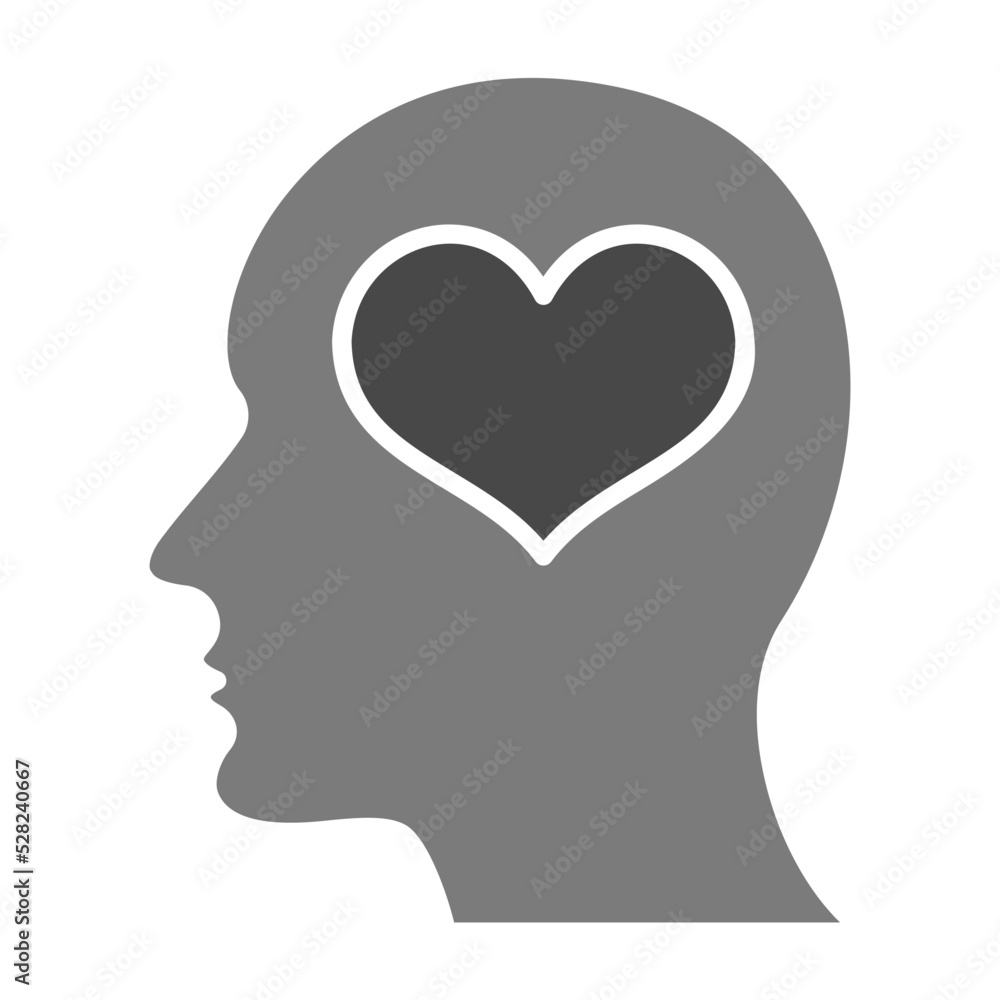Mind Greyscale Glyph Icon Mind Greyscale Glyph Icon