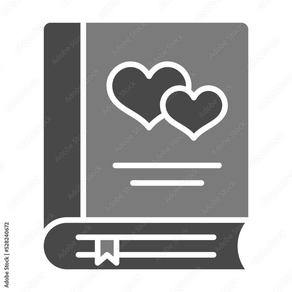Book Greyscale Glyph Icon Book Greyscale Glyph Icon