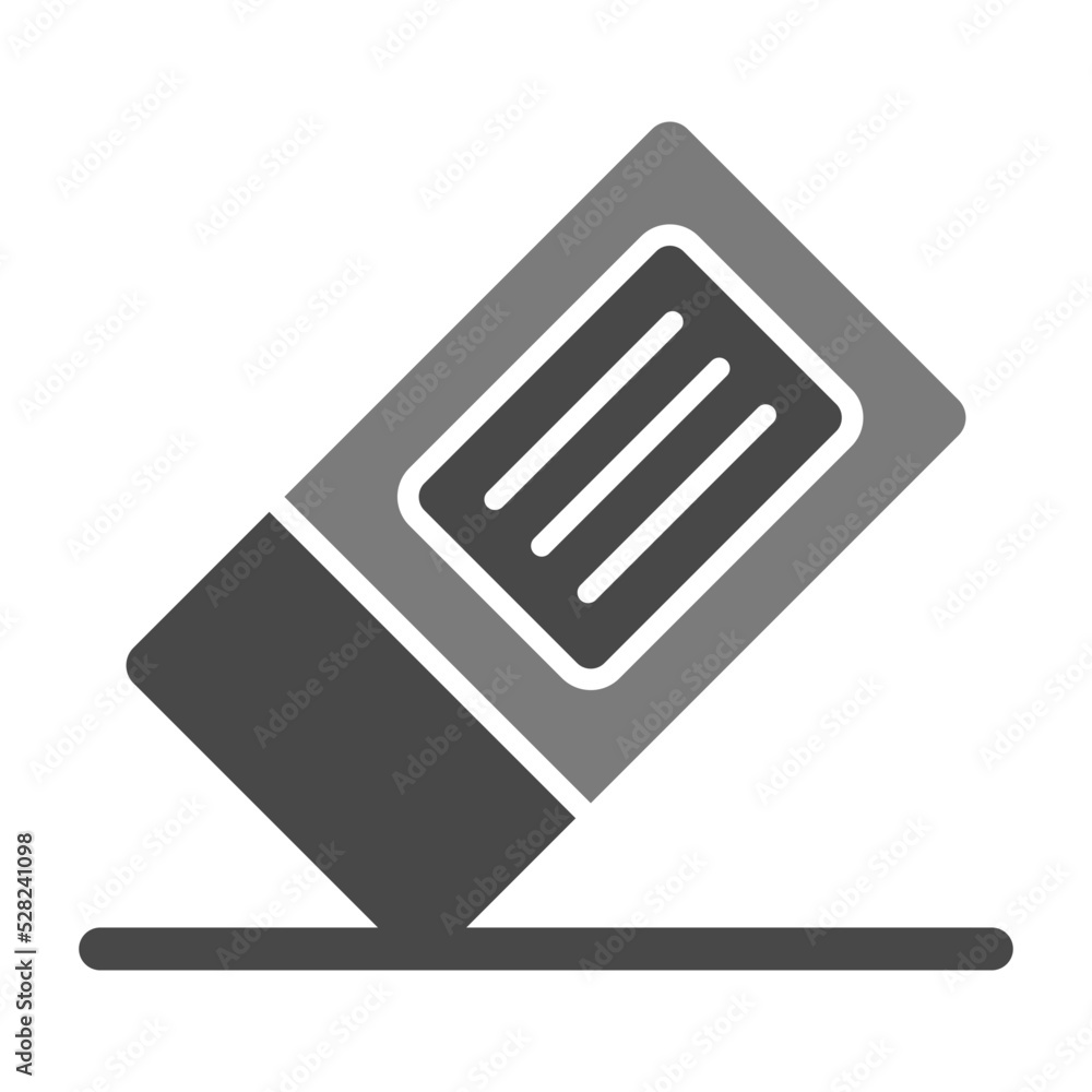 Eraser Greyscale Glyph Icon Eraser Greyscale Glyph Icon