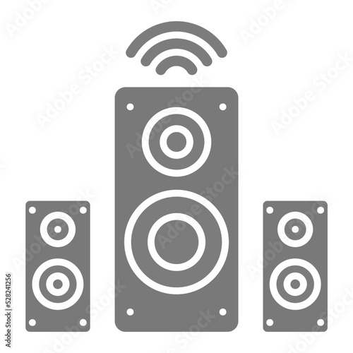 Speaker Greyscale Glyph Icon