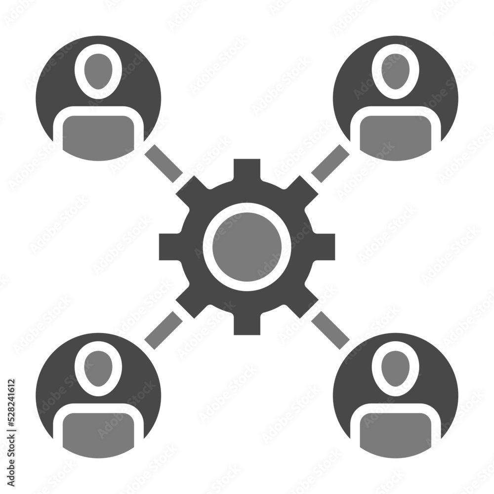 Teamwork Greyscale Glyph Icon Teamwork Greyscale Glyph Icon