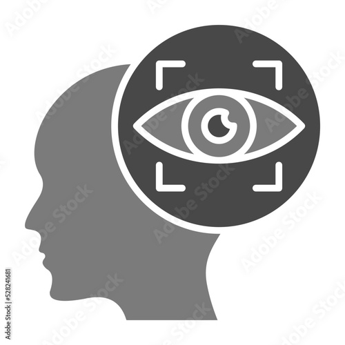Vision Greyscale Glyph Icon